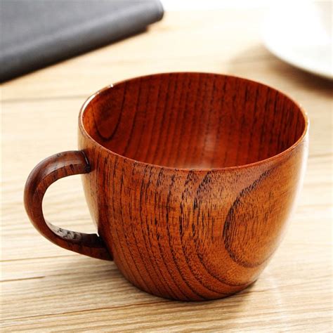 Wooden Handmade Natural Wood Coffee Tea Beer Wine Juice Milk Water Cup Wooden Cup Natural