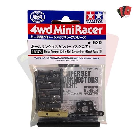 Tamiya Mini 4wd Mass Damper Set W Ball Connectors Block Weight