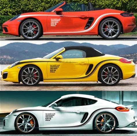 A Set Of Car Sticker For Porsche 718 Boxster Waist Line Stripe Side