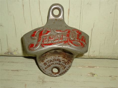 Rare Vintage Cast Iron Pepsi Bottle Opener Wall By Thesummerplace