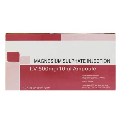 Magnesium Sulphate Injection 500mg 10ml Finished Medicines With GMP