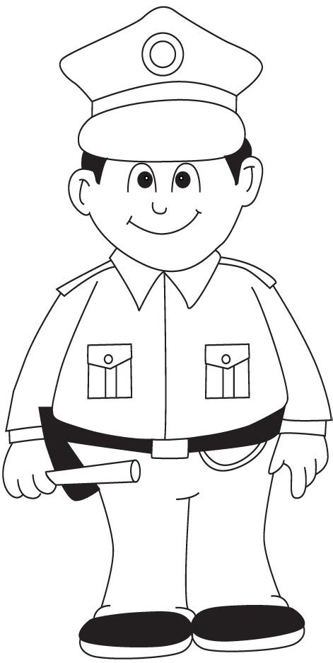 Policeman Coloring Page Download Free Policeman Coloring Page For