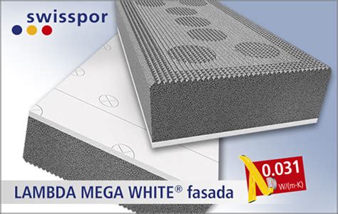 Styropian SwissPor Grafitowy LAMBDA MEGA WHITE Fasada EPS031 TR150