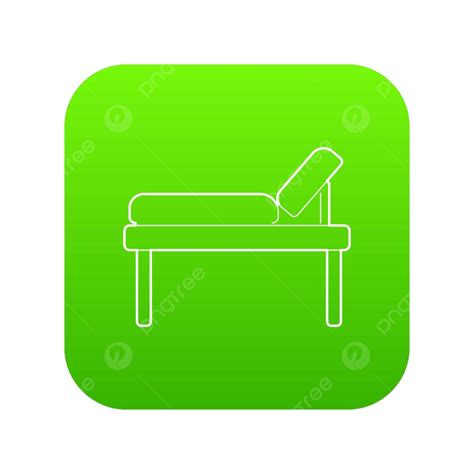 Vetor De ícone De Cama Médica Verde Isolado No Fundo Branco Png