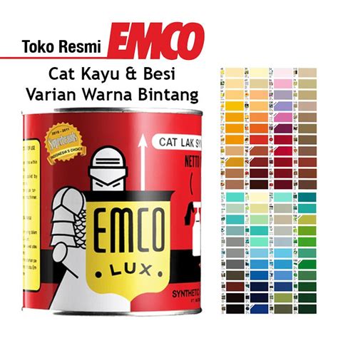 Jual Emco Lux Cat Kayu Besi Warna Bintang Kaleng Kg Gloss