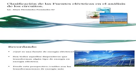 Clasificaci N De Las Fuentes El Ctricas En El An Lisis Pdf Document