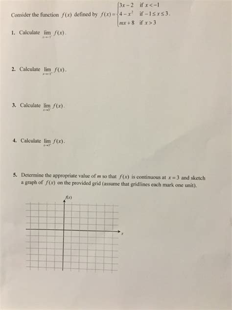 Solved Consider The Function F X Defined By F X {3x 2 4