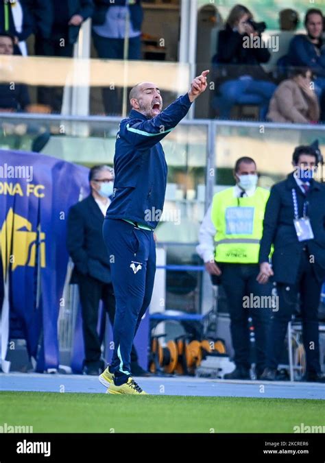 Igor Tudor Head Coach Verona Gestures During The Italian Football