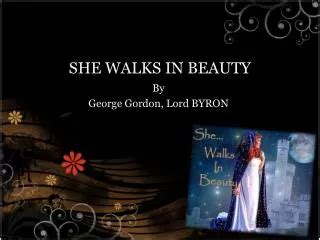 Ppt Analysis Of She Walks In Beauty Powerpoint Presentation Free