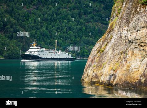 cruise ship, geirangerfjord, cruise ships, geirangerfjords Stock Photo ...