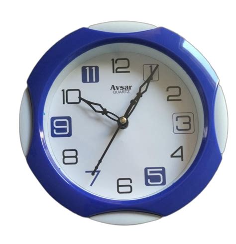 Avsar Blue Plastic Analog Wall Clock Size 10inch At Rs 65 Piece In Morbi