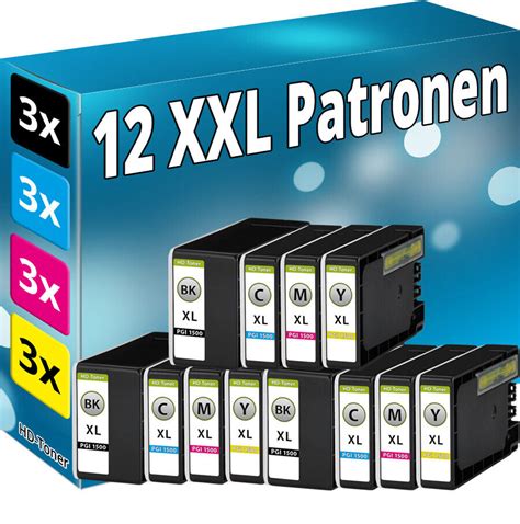 TINTE PATRONEN für Canon PGI 1500 XL MAXIFY MB2050 MB2150 MB2350 MB2750