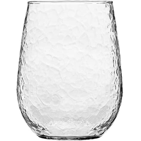 Libbey 17 Oz Molten Hammered Stemless Wine Glass 12case