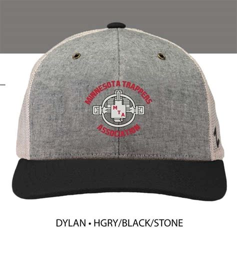 White and Grey Hat with Black Bill – MN Trappers Association