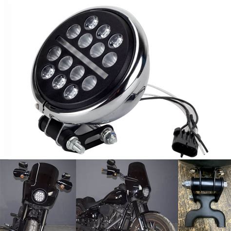 Harley Softail Low Rider S Fxlrs To Dyna 575 Inch Led Headlight With Pazoma