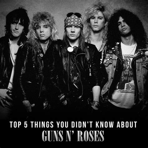 Top 5 Things You Didnt Know About Guns N Roses Jack Of All Trades Clothing