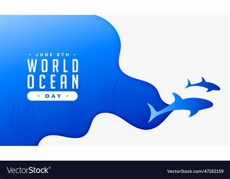 Th June World Ocean Day Concept Background Vector Image