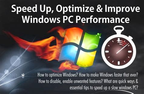 top  tips  speed  optimize improve windows pc performance