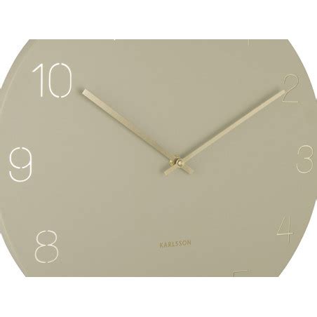 Horloge Murale Charm Chiffres Gravés Vert Karlsson KA5762OG