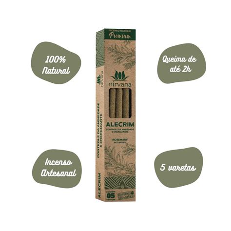 Incenso Natural Nirvana Premium Alecrim Shopee Brasil