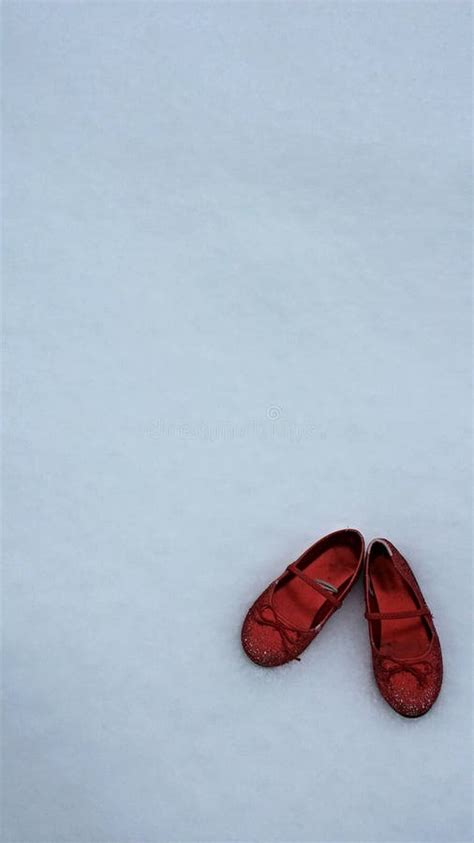 Red Slippers In The Snow Stock Image Image Of Slippers 47246451