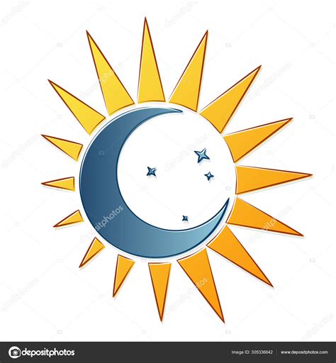 Symbol Sun Moon Stars Stock Vector Image by ©Designer_an #305336642