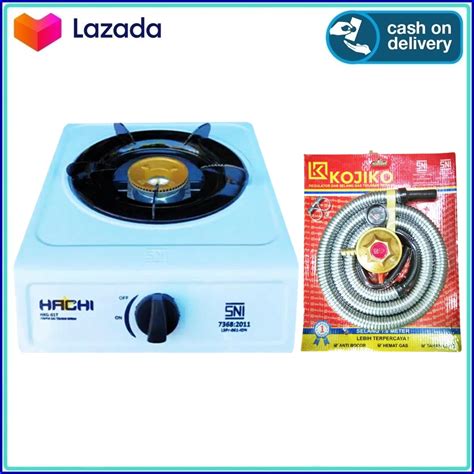 Kompor Gas 1 Tungku Hachi Warna Putih Lazada Indonesia