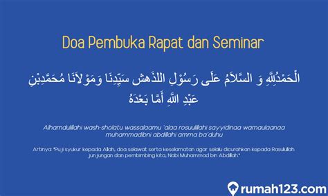 7 Doa Pembuka Acara Dan Penutupnya Disertai Latin Arab Dan Arti
