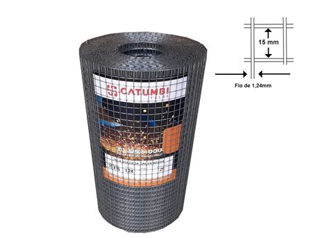 Tela Soldada Galvanizada Malha De X Mm Fio De Mm Altura De