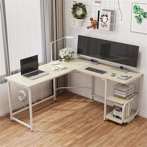 Weye Bureau D Ordinateur En Forme De L Avec Tag Res Bureau D Angle