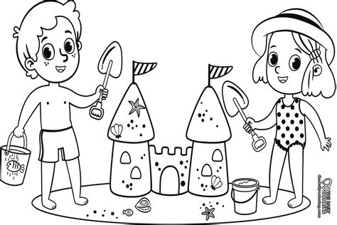 Sand Castle Coloring Pages