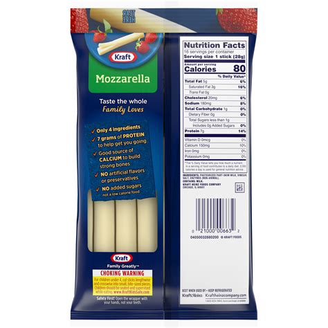 Kraft String Cheese Mozzarella Cheese Snacks 16 Ct Sticks