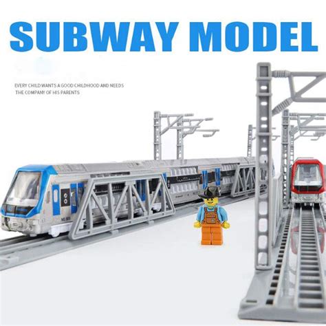 Train Toys, Passenger Train Set Metro Subway Railway Model Toy Magnetic Metal Pullback Travel ...