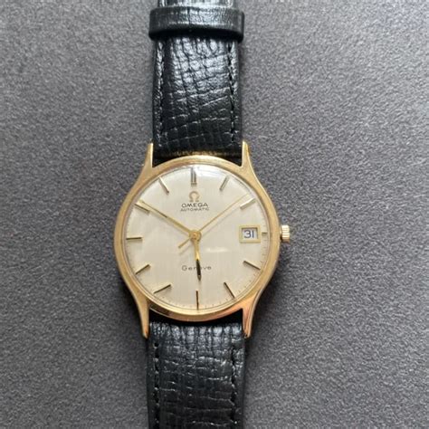 MENS OMEGA GENEVE Solid 9CT Gold Watch Excellent Condition Circa 1969