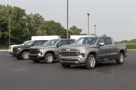 Chevrolet Silverado Display At A Dealership Chevy Offers The