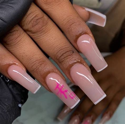 Pintrest Diormaddiee🤍 Pink Acrylic Nails Short Square Acrylic