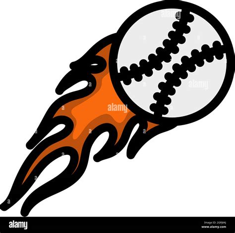 Baseball Fire Ball Icon Stock Vector Image & Art - Alamy