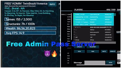 Ark Mobile FREE ADMIN PASS SERVER YouTube