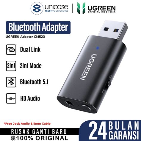 Jual Adapter USB Bluetooth 5 1 UGREEN Transmitter Receiver Audio Jack 3