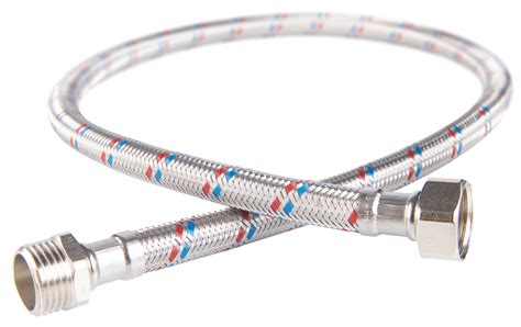 Stainless Steel Braided Connection Hose With Gasket 1 2 Male Female