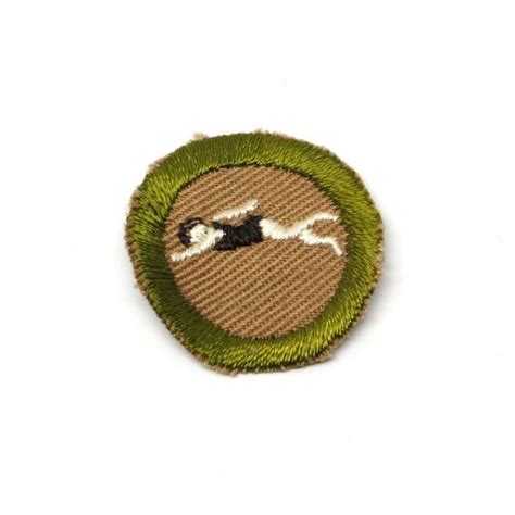 Vintage Merit Badge 1930s Boy Scout Swimming Patch Khaki On Etsy 15