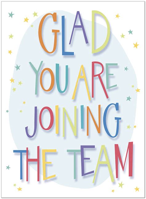 Joining The Team Greeting Card Employee Welcome Cards Posty Cards