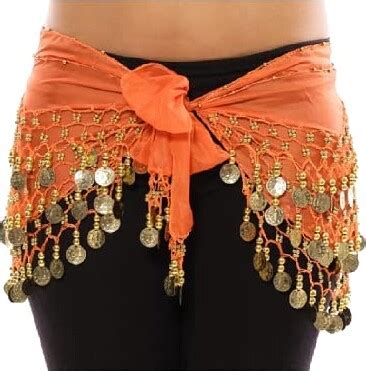 Generic Rows Belly Dancing Dance Hip Scarf Skirt Belt With Coins