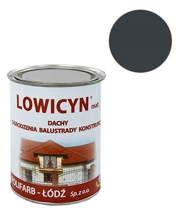 LOWICYN FARBA OCYNK DACH MAT 0 8L SZARY ANTRACYT 7016 Cena Opinie