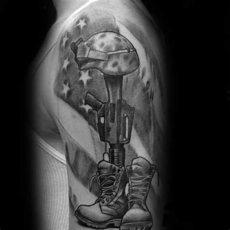 50 Fallen Soldier Tattoo Designs For Men - Memorial Ideas