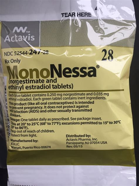 Birth Control Mononessa 28 For Sale In Riverside Ca Offerup