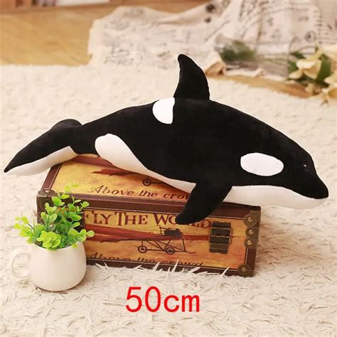 Giant Soft Simulation Killer Whale Plush Toy Soft Stuffed Ocean Animal ...