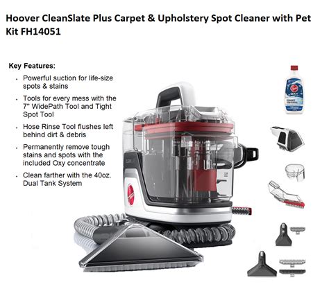 Hoover Cleanslate Portable Carpet Cleaner Manual