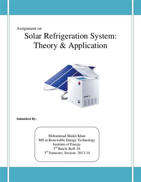 Solar Refrigeration System