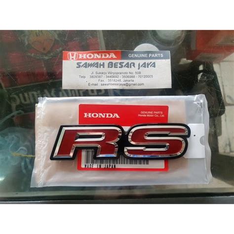 Jual Emblem Logo Lambang Rs Grill Depan Atau Bagasi Belakang Honda Jazz